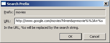 The TweakUI interface > Internet Explorer > Search > Create > movies