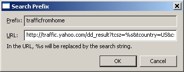 The TweakUI interface > Internet Explorer > Search > Create > traffictohome
