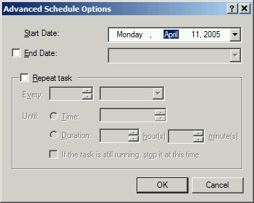 Advanced schedule customizations